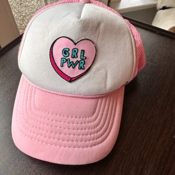 Mother Trucker Hat Co, Girl Power Pink Trucker Hat One Size - Picture 7 of 7